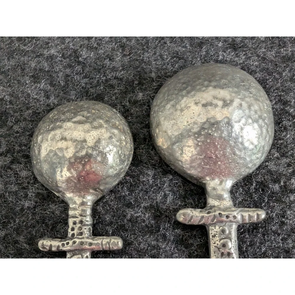 Crosby and Taylor Pewter Measuring Spoon Set Incomplete 1 tsp 1/2 tsp Artisan